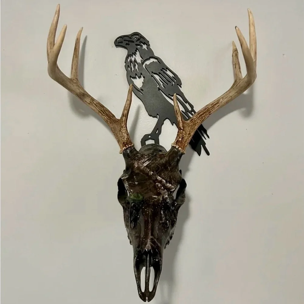 New deer hangers for skull mounts cross black metal hunting/taxidermy